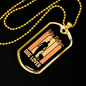 Wife Father Dog Lover Yellow Necklace Stainless Steel or 18k Gold Dog Tag 24" Chain-Express Your Love Gifts
