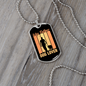 Wife Father Dog Lover Yellow Necklace Stainless Steel or 18k Gold Dog Tag 24" Chain-Express Your Love Gifts