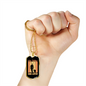 Wife Father Dog Lover Yellow Necklace Stainless Steel or 18k Gold Dog Tag 24" Chain-Express Your Love Gifts