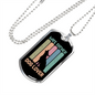 Wife Father Stainless Steel or 18k Gold Dog Tag 24" Chain-Express Your Love Gifts
