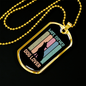 Wife Father Stainless Steel or 18k Gold Dog Tag 24" Chain-Express Your Love Gifts