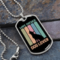 Wife Father Stainless Steel or 18k Gold Dog Tag 24" Chain-Express Your Love Gifts