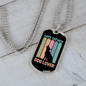Wife Father Stainless Steel or 18k Gold Dog Tag 24" Chain-Express Your Love Gifts