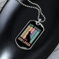 Wife Father Stainless Steel or 18k Gold Dog Tag 24" Chain-Express Your Love Gifts