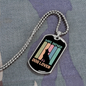 Wife Father Stainless Steel or 18k Gold Dog Tag 24" Chain-Express Your Love Gifts