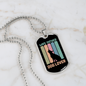Wife Father Stainless Steel or 18k Gold Dog Tag 24" Chain-Express Your Love Gifts