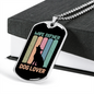 Wife Father Stainless Steel or 18k Gold Dog Tag 24" Chain-Express Your Love Gifts