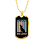 Wife Father Stainless Steel or 18k Gold Dog Tag 24" Chain-Express Your Love Gifts