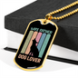 Wife Father Stainless Steel or 18k Gold Dog Tag 24" Chain-Express Your Love Gifts