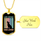 Wife Father Stainless Steel or 18k Gold Dog Tag 24" Chain-Express Your Love Gifts