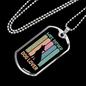 Wife Father Stainless Steel or 18k Gold Dog Tag 24" Chain-Express Your Love Gifts