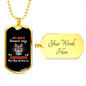 Wife Loves Shepherd Necklace Stainless Steel or 18k Gold Dog Tag 24" Chain-Express Your Love Gifts