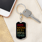 Wife Mom 911 Dispatcher Keychain Stainless Steel or 18k Gold Dog Tag Keyring-Express Your Love Gifts