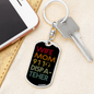 Wife Mom 911 Dispatcher Keychain Stainless Steel or 18k Gold Dog Tag Keyring-Express Your Love Gifts