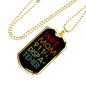 Wife Mom 911 Dispatcher Necklace Stainless Steel or 18k Gold Dog Tag 24"-Express Your Love Gifts