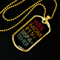 Wife Mom 911 Dispatcher Necklace Stainless Steel or 18k Gold Dog Tag 24"-Express Your Love Gifts
