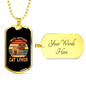 Wife Mother Cat Lover Dog Necklace Stainless Steel or 18k Gold Dog Tag 24" Chain-Express Your Love Gifts