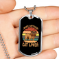 Wife Mother Cat Lover Dog Necklace Stainless Steel or 18k Gold Dog Tag 24" Chain-Express Your Love Gifts