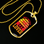 Wife Mother Cat Lover Necklace Stainless Steel or 18k Gold Dog Tag 24" Chain-Express Your Love Gifts