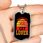 Wife Mother Cat Lover Necklace Stainless Steel or 18k Gold Dog Tag 24" Chain-Express Your Love Gifts