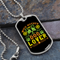 Wife Mother Dog Lover Green Necklace Stainless Steel or 18k Gold Dog Tag 24" Chain-Express Your Love Gifts