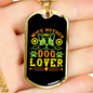 Wife Mother Dog Lover Green Necklace Stainless Steel or 18k Gold Dog Tag 24" Chain-Express Your Love Gifts