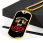 Wife Mother Dog Lover Red Necklace Stainless Steel or 18k Gold Dog Tag 24" Chain-Express Your Love Gifts