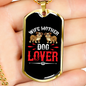 Wife Mother Dog Lover Red Necklace Stainless Steel or 18k Gold Dog Tag 24" Chain-Express Your Love Gifts