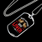 Wife Mother Dog Lover Red Necklace Stainless Steel or 18k Gold Dog Tag 24" Chain-Express Your Love Gifts