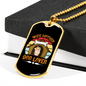 Wife Mother Stainless Steel or 18k Gold Dog Tag 24" Chain-Express Your Love Gifts