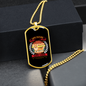 Wife Mother Wine Lover Necklace Stainless Steel or 18k Gold Dog Tag 24" Chain-Express Your Love Gifts