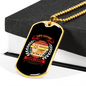 Wife Mother Wine Lover Necklace Stainless Steel or 18k Gold Dog Tag 24" Chain-Express Your Love Gifts