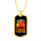 Wife Mother Wine Lover Paw Necklace Stainless Steel or 18k Gold Dog Tag 24" Chain-Express Your Love Gifts