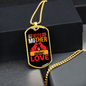 Wife Mother Wine Lover Red Necklace Stainless Steel or 18k Gold Dog Tag 24" Chain-Express Your Love Gifts