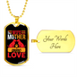 Wife Mother Wine Lover Red Necklace Stainless Steel or 18k Gold Dog Tag 24" Chain-Express Your Love Gifts