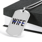 Wife Necklace Stainless Steel or 18k Gold Dog Tag 24"-Express Your Love Gifts