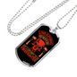 Wife Of A Grumpy Firefighter Gift Stainless Steel or 18k Gold Dog Tag 24" Chain-Express Your Love Gifts
