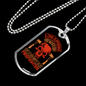 Wife Of A Grumpy Firefighter Gift Stainless Steel or 18k Gold Dog Tag 24" Chain-Express Your Love Gifts