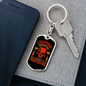 Wife Of A Grumpy Firefighter Keychain Stainless Steel or 18k Gold Dog Tag Keyring-Express Your Love Gifts