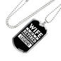 Wife Of A Retired Firefighter Gift Stainless Steel or 18k Gold Dog Tag 24" Chain-Express Your Love Gifts