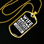 Wife Of A Retired Firefighter Gift Stainless Steel or 18k Gold Dog Tag 24" Chain-Express Your Love Gifts