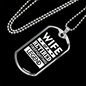 Wife Of A Retired Firefighter Gift Stainless Steel or 18k Gold Dog Tag 24" Chain-Express Your Love Gifts