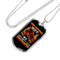 Wife Of Grumpy Firefighter Gift Stainless Steel or 18k Gold Dog Tag 24" Chain-Express Your Love Gifts