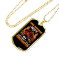 Wife Of Grumpy Firefighter Gift Stainless Steel or 18k Gold Dog Tag 24" Chain-Express Your Love Gifts