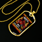 Wife Of Grumpy Firefighter Gift Stainless Steel or 18k Gold Dog Tag 24" Chain-Express Your Love Gifts