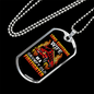 Wife Of Grumpy Firefighter Gift Stainless Steel or 18k Gold Dog Tag 24" Chain-Express Your Love Gifts