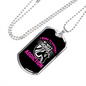 Wife's Horse Addiction Horse Necklace Stainless Steel or 18k Gold Dog Tag 24" Chain-Express Your Love Gifts