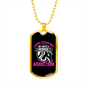 Wife's Horse Addiction Horse Necklace Stainless Steel or 18k Gold Dog Tag 24" Chain-Express Your Love Gifts