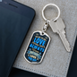Wife To Husband Birthday One Keychain Stainless Steel or 18k Gold Dog Tag Keyring-Express Your Love Gifts