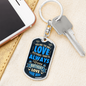 Wife To Husband Birthday One Keychain Stainless Steel or 18k Gold Dog Tag Keyring-Express Your Love Gifts